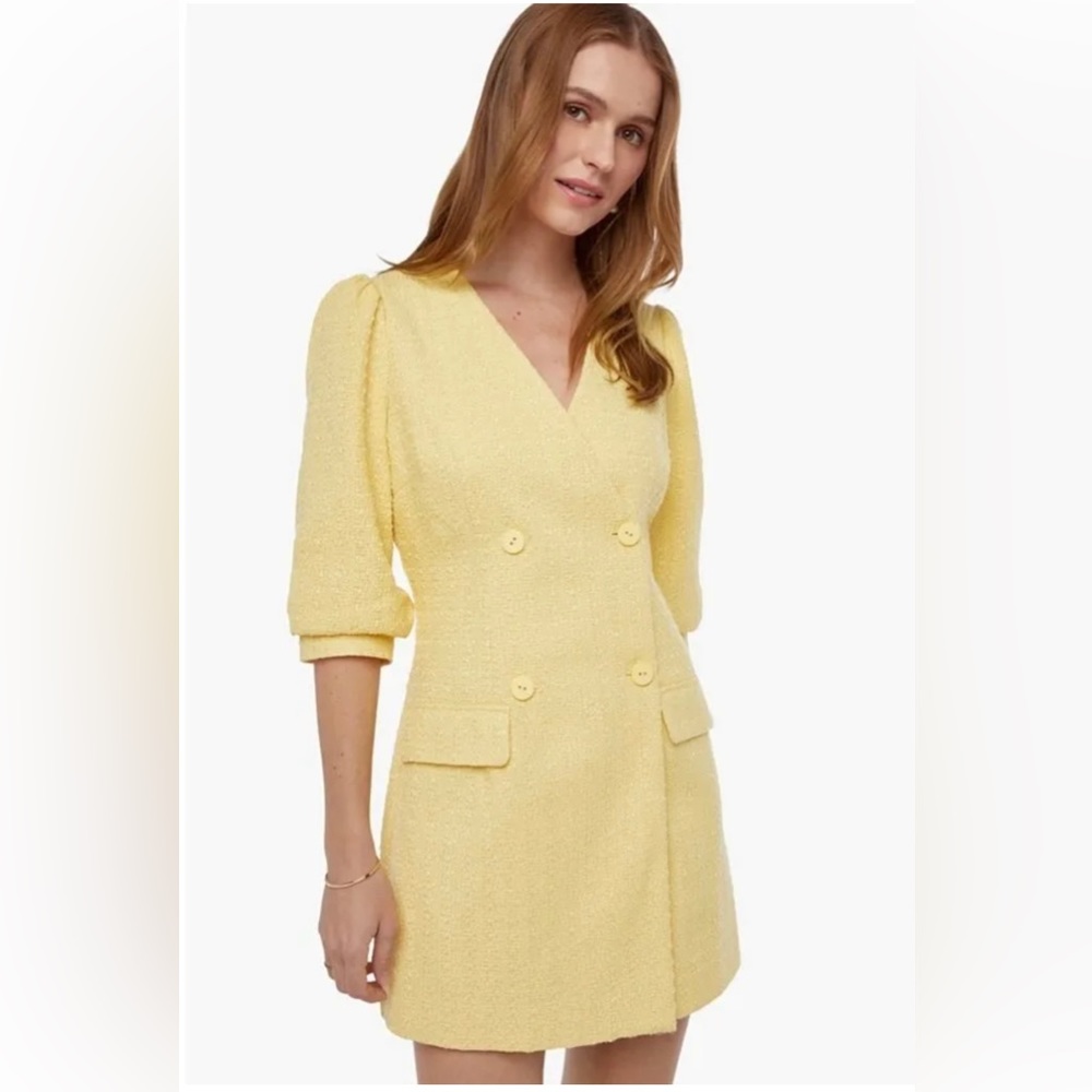 Tweed yellow dress